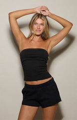 Pacsun Black Ultra Soft Fleece Core Mini Sweat Shorts