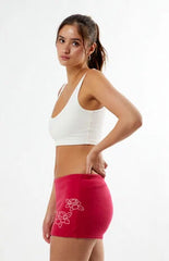 Your Favorite Chainstitched Floral Slim Sweat Shorts