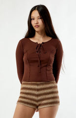 Your Favorite Striped Knit Micro Shorts