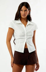 Beverly and Beck Pinstripe Micro Shorts