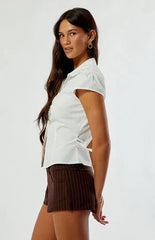 Beverly and Beck Pinstripe Micro Shorts