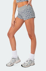 Edikted Wildflower Waffle Low Rise Micro Shorts