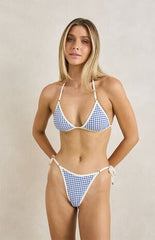 Rhythm Capri Checker Triangle Bikini Top