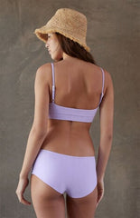 TOAST Purple Ribbed Boyshort Bikini Bottom