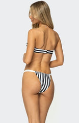 Edikted Dini Striped Bandeau Bikini Top