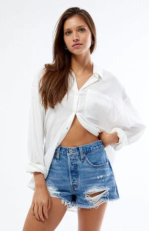 Levi's Women's 501 Original High-Rise Shorts - Quiet Riot