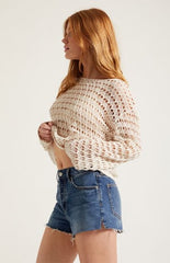 Pacsun Ivy High Waisted Festival Jean Shorts Raw Cut Dark Blue