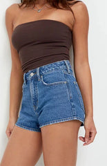 Pacsun Ivy High Waisted Festival Jean Shorts Indigo