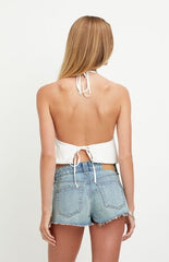 Pacsun Jamie Low Rise Jean Micro Shorts Cutoff Button Fly Medium Blue