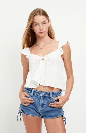 Pacsun Jamie Low Rise Jean Micro Shorts Cinched Medium Blue