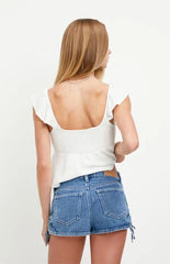 Pacsun Jamie Low Rise Jean Micro Shorts Cinched Medium Blue