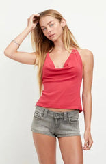 Pacsun Tatum Ultimate Low Rise Jean Micro Shorts Stretch Gray