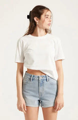 Pacsun Ivy High Waisted Festival Jean Shorts Roll Cuff Light Blue