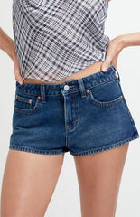 Pacsun Jamie Low Rise Jean Micro Shorts Dark blue