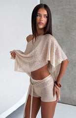 Tiger Mist Fern Crochet Shorts