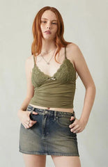 Pacsun Bella Dark Indigo Mid Rise Denim Mini Skirt