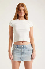 Pacsun Piper Floral Embroidered Rhinestone Jean Micro Mini Skirt