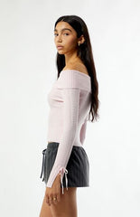 Beverly and Beck Pinstripe Elastic Mini Skort