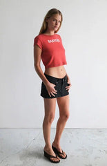 ABRAND Brie 00 Super Low Rise Denim Mini Skirt