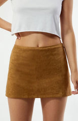 Your Favorite Faux Suede Mini Skort