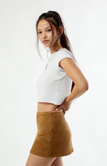 Your Favorite Faux Suede Mini Skort
