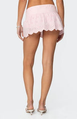 Edikted Emory Eyelet Mini Skort