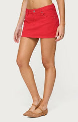 Edikted Arbel Denim Mini Skirt