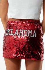 HYPE & VICE Oklahoma Sooners Sequin Mini Skirt