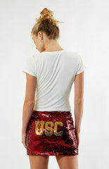 HYPE & VICE USC Trojans Sequin Mini Skirt