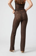 Beverly and Beck Sheer Lace Flare Pants