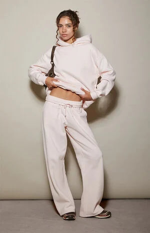 Pacsun Pink Ultra Soft Fleece Core Washed Baggy Sweatpants