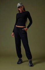 Pacsun Black Ultra Soft Fleece Classic Sweatpants