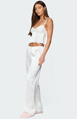 Edikted Izabella Satin Effect Pants