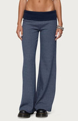 Edikted Amarna Striped Fold Over Pants