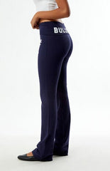HYPE & VICE Yale Bulldogs Fold-Over Yoga Pants
