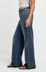 Pacsun Casey Low Rise Baggy Jeans Slant Pocket Dark Indigo