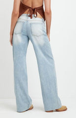 Pacsun Casey Low Rise Baggy Jeans Light Blue Washed
