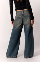 Pacsun Sloane Low Rise Ultra Baggy Jeans Dark Blue Tint