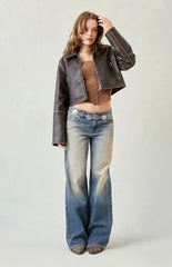 Pacsun Casey Low Rise Baggy Jeans Dark Blue Tinted