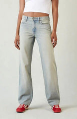 Pacsun Jordyn Low Rise Straight Leg Jeans Light Blue Wash