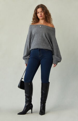 Pacsun Skinny Jeans Stretch Dark Blue