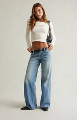 Pacsun Ultimate Low Rise Baggy Jeans Light Blue