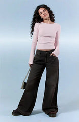 Pacsun Sloane Low Rise Ultra Baggy Jeans Brown