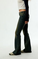 Pacsun Alana Ultimate Low Rise Flare Jeans Stretch Dark Blue