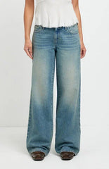 Pacsun Casey Low Rise Baggy Jeans Medium Blue Tint
