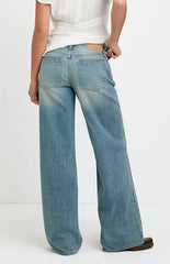 Pacsun Casey Low Rise Baggy Jeans Medium Blue Tint