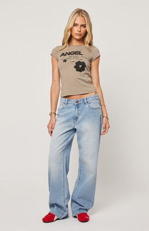 ABRAND 99 Kaia Worn Low Rise Baggy Jeans