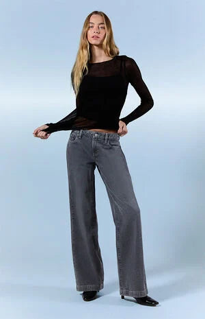 Pacsun Casey Low Rise Baggy Jeans Gray