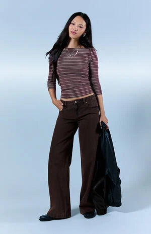 Pacsun Casey Low Rise Baggy Jeans Brown