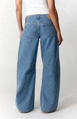 Pacsun Ronnie Ultimate Low Rise Barrel Jeans Medium Blue